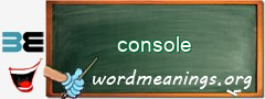 WordMeaning blackboard for console